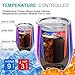 NEWBEA 12 oz Wine Tumbler with Lid, Double Wall Vacuum Insulated Stemless Glass, Stainless Steel Wine Cup Perfect for Wine, Coffee, Drinks, Champagne, Cocktails