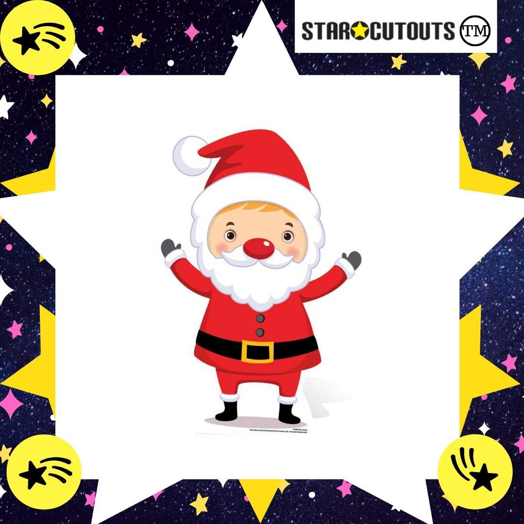 Star Cutouts Ltd SC984 Mini Santa Cardboard Cutout/Stand Up/Standee Perfect for Christmas Festival Fans Collectors - Image 3