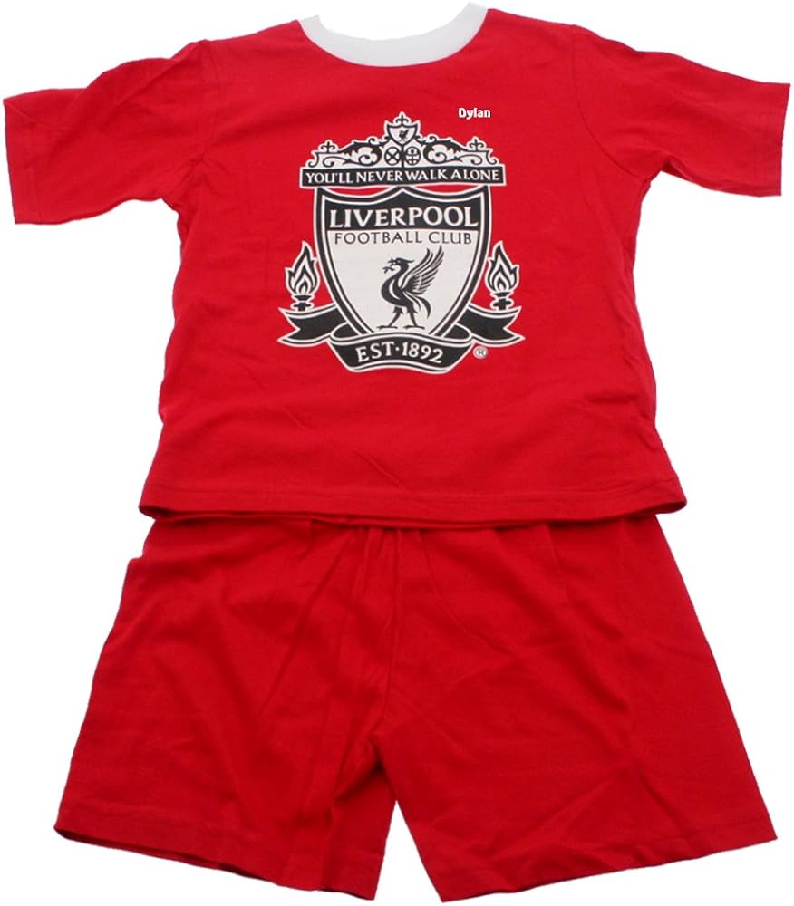 Liverpool F.C. Big Boys' Personalised Pyjamas 3/4 Years Red