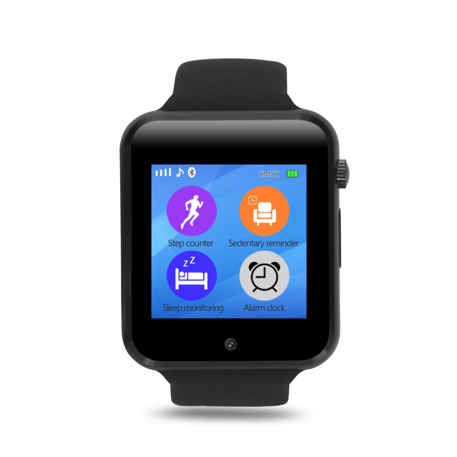 YOKEYS Bluetooth Smart Watch with Touchscreen Camera,Unlocked Watch Cell Phone with Sim Card Slot,Smart Wrist Watch,Smartwatch Phone for Android Samsung iOS iPhone X 7 8 6S Men Women Kids (New Black)