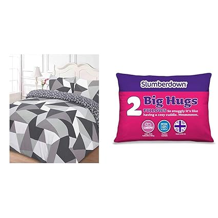 Dreamscene Shapes Duvet Cover With Pillow Case Bedding Set