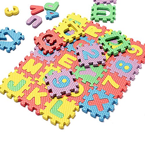 36pcs Mini Foamies Soft Alphabet Numbers Puzzle Mat Teaching Toys for Kids Badies