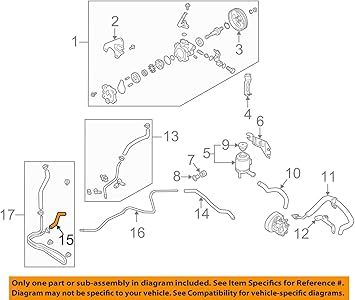 Amazon Com Nissan 49725 8j002 Power Steering Return Hose Automotive