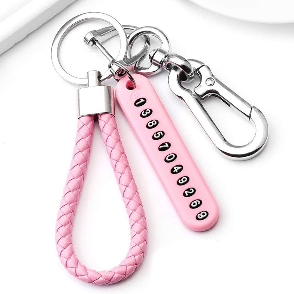 ZoZoMaiy D-Orange 15 Pieces Braided Leather Keychains Leather Braided Rope Key Holder Woven Rope Key Chain Ring Car Strap keyrings for Women and Men 15 Colors for DIY Bag Pendant - Image 3