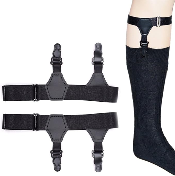 Zoylink Men Sock Suspender Adjustable Elastic Garter Suspender Boy Sock
