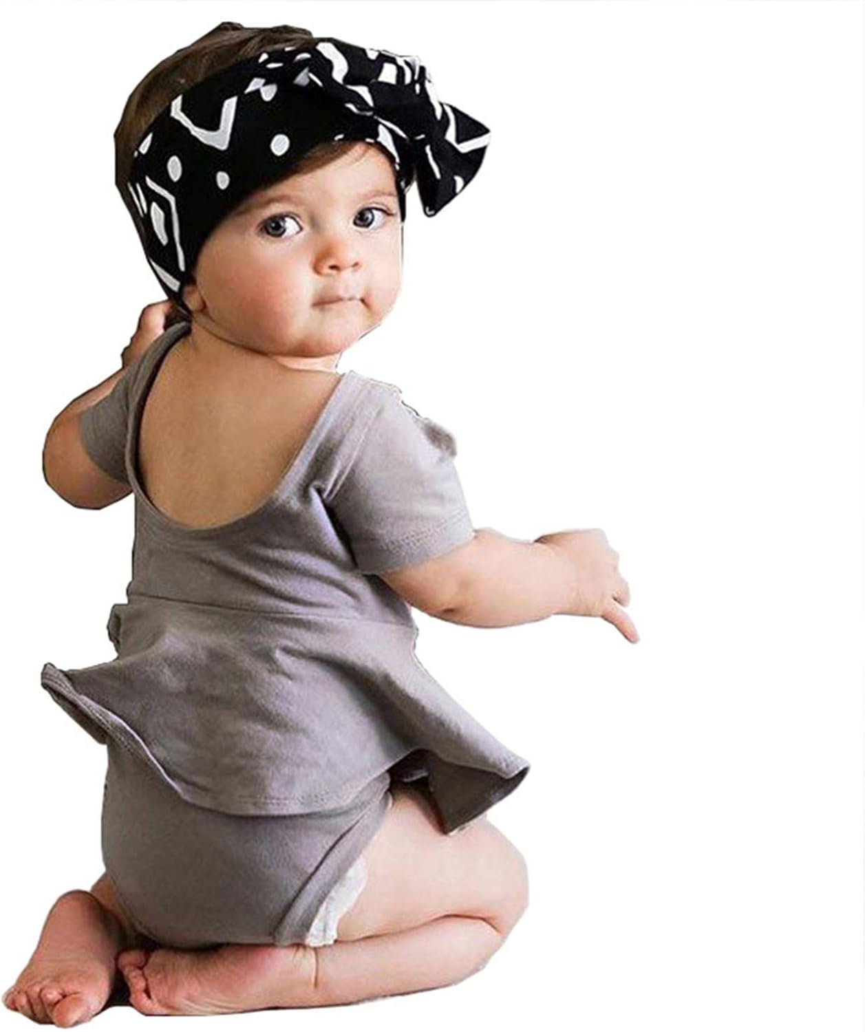 backless baby romper