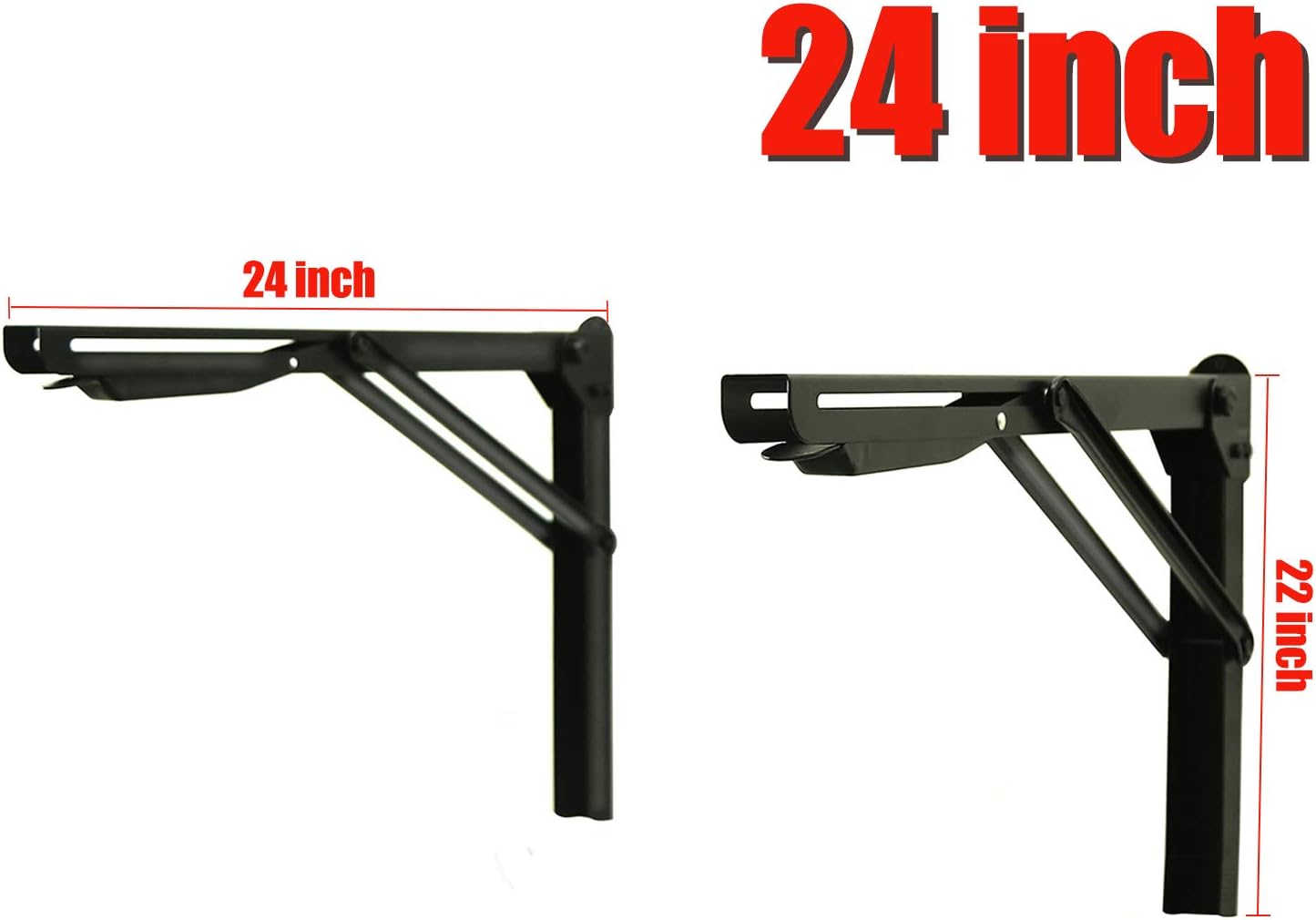 UltrawallFolding Shelf Brackets, Heavy Duty Adjustable Folding Shelf Workbench Supports,24 inch Foldable Bracket