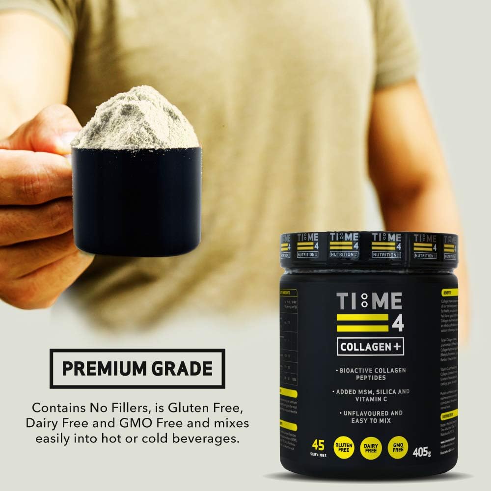 Time 4 Collagen + 45 Servings, Pure Hydrolysed Collagen Powder for Women & Men, MSM, Silica from Bamboo & Vitamin C - Image 4