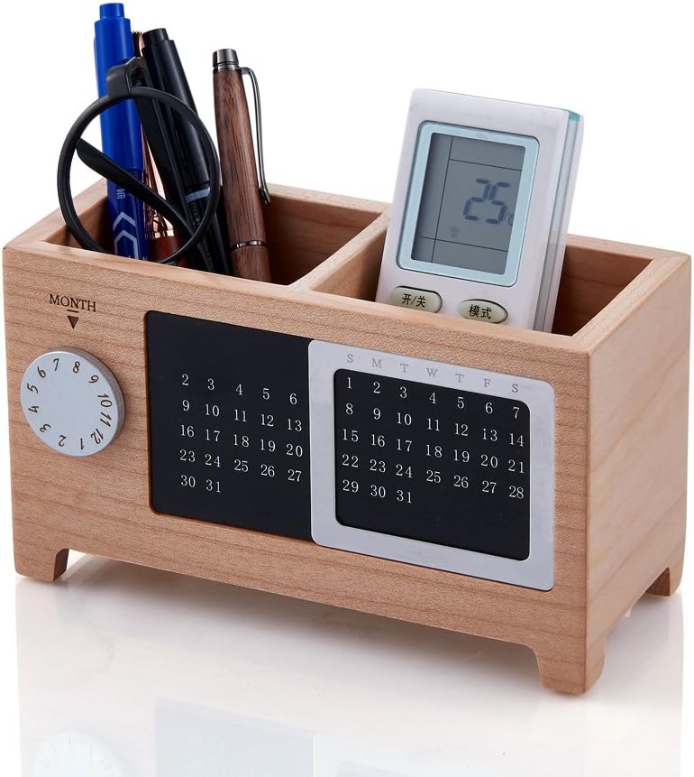 Artinova Pen Cup & Perpetual Calendar， Desk Organizer，Desk Tidy