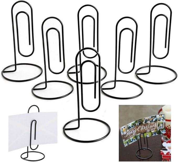 Dproptel 6 Pack Jumbo Desk Paper Clip Memo Holder & Organizer Memo Clip