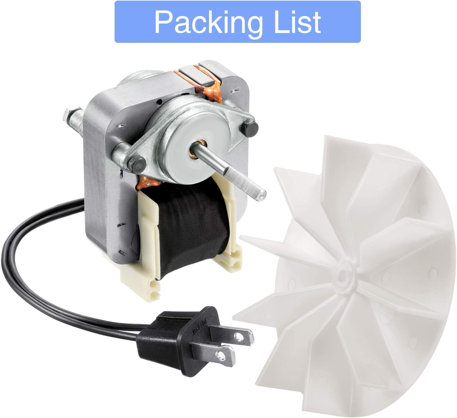 Universal Bathroom Vent Fan Motor Replacement Electric Motors Kit Compatible with Nutone Broan 50CFM 120V - - 