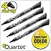 Quartet Dry Erase Markers, Whiteboard Markers, Fine Tip, EnduraGlide, BOLD COLOR, Black, 4 Pack (5001-16MA)