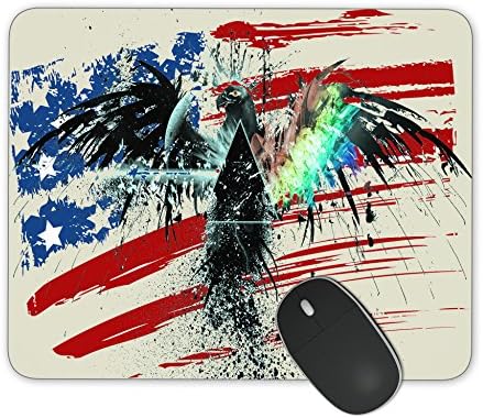 Kieona Smith Eagle Flag Mouse Pad Design Personalized Unique Surface Natural Rubber Anti Slide Mouse Pad