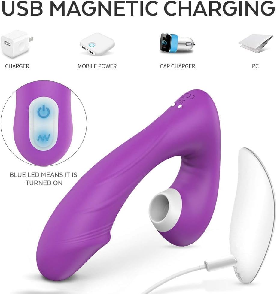 Woman Thrusting Vǐ-brá-tǒr Six PleasureToy Sucking Clǐt-Oral Sucking Vǐb-Rat-or,Multi Frequencies G Spót Vǐbrátors & Nǐpplệ Clǐtórǐáĺs Stim-ula-tor with Suction