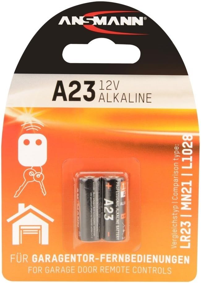 ANSMANN 1510-0024 Alkaline Battery A23 (Pack of 2),Black