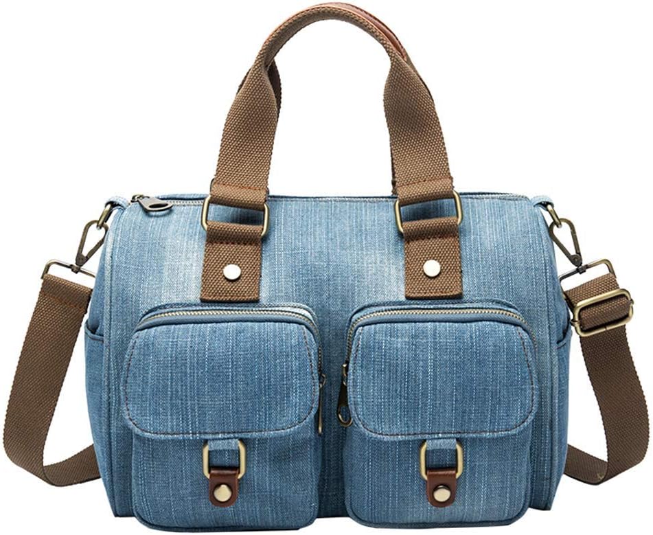 Classic Denim Jean Doctor Style Women Handbag Shoulder Cross-Body Bags Hobo Tote