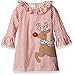 Mud Pie Baby Toddler Holiday Dress Girl Ruffle, Reindeer Ticking, 5T