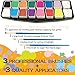 Artsy Fartsy Face Paint Kit for Kids | Professional 16 Color Mega Palette | Best Body Face Painting Kits | 3 Brushes, 3 Applicators, Glitter, 50 Stencils, Durable Case | FDA Compliant Non Toxic