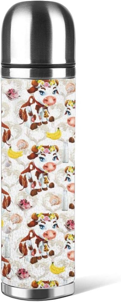 Amazon 水筒 500ml 真空断熱ケータイマグ 可愛い乳牛柄 直飲み 軽量 保温 保冷 水筒 マグボトル オンライン通販