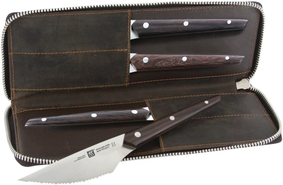 ZWILLING J.A. Henckels Zwilling Accessories Steak Knife Set, 2.3, Stainless Steel: Kitchen & Dining