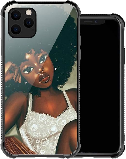 Amazon Com Iphone 11 Case Girly Black Girl 17 Iphone 11 Cases For Women Girls Anti Slip Drop Protection With Soft Tpu Bumper Pattern Design Case For Apple Iphone 11 5 8 Inch