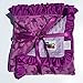 Snuggle Stuffs Baby Girls Reversible Velboa Stroller Blanket - Purple Star/Lavender Dot