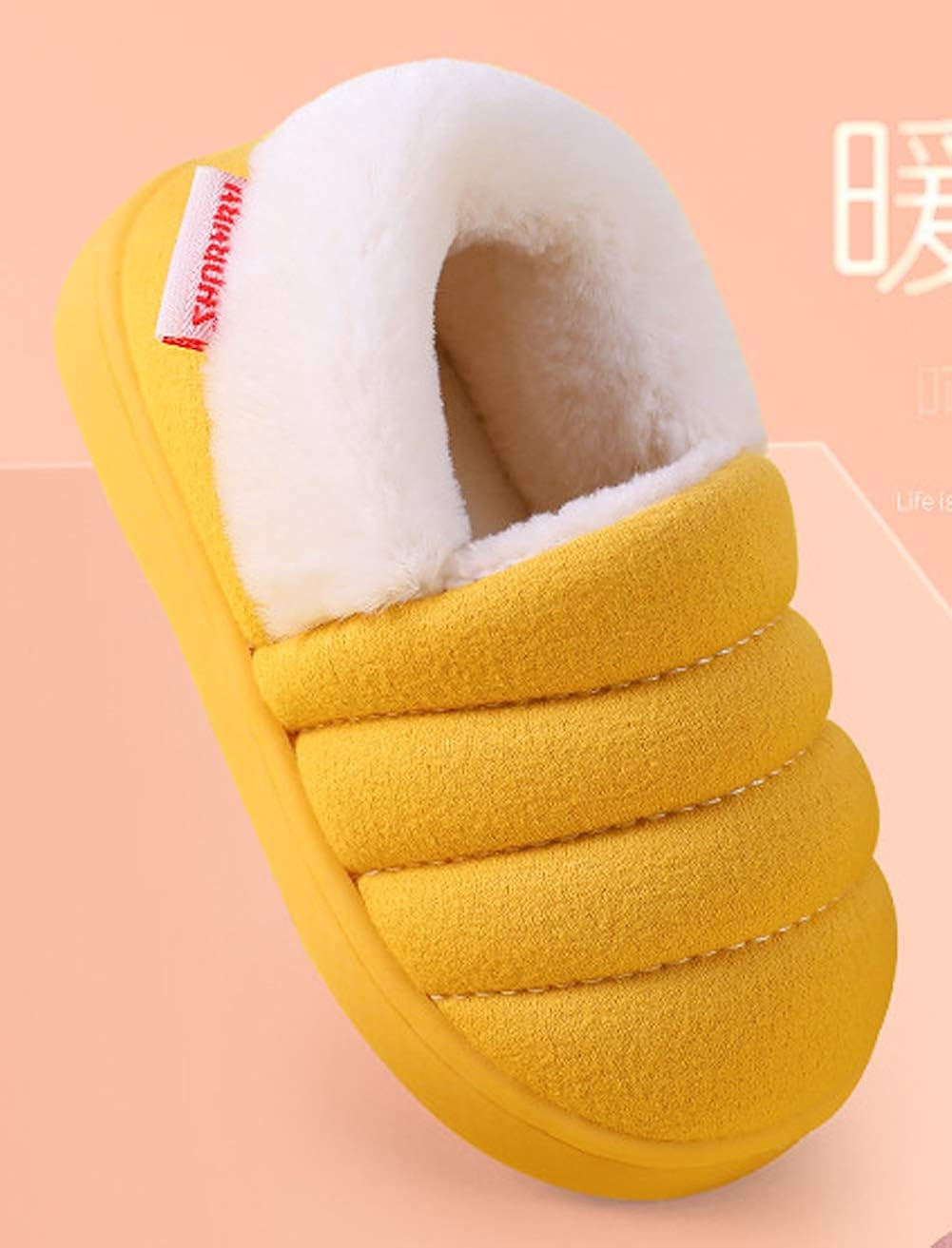 bedroom shoes for girls on Girls Slippers Winter Kids House Slippers Boys Plush Warm Indoor Shoes Anti Slip Slip On Cotton Outdoor Bedroom Slippers Caterpillar Girls Shoes Slippers
