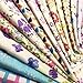 240pcs Fabric Squares Sheets Lovely Floral Pattern Pack Assorted Sewing Quilting Fabric for Craft 4