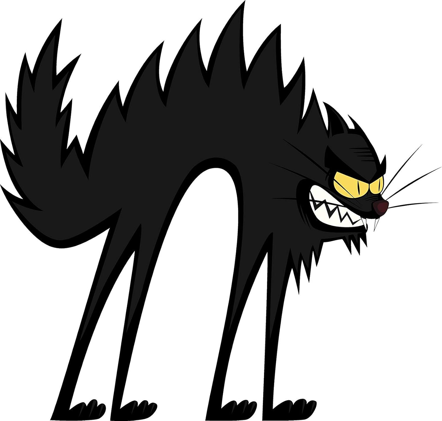 Злой черный кот рисунок