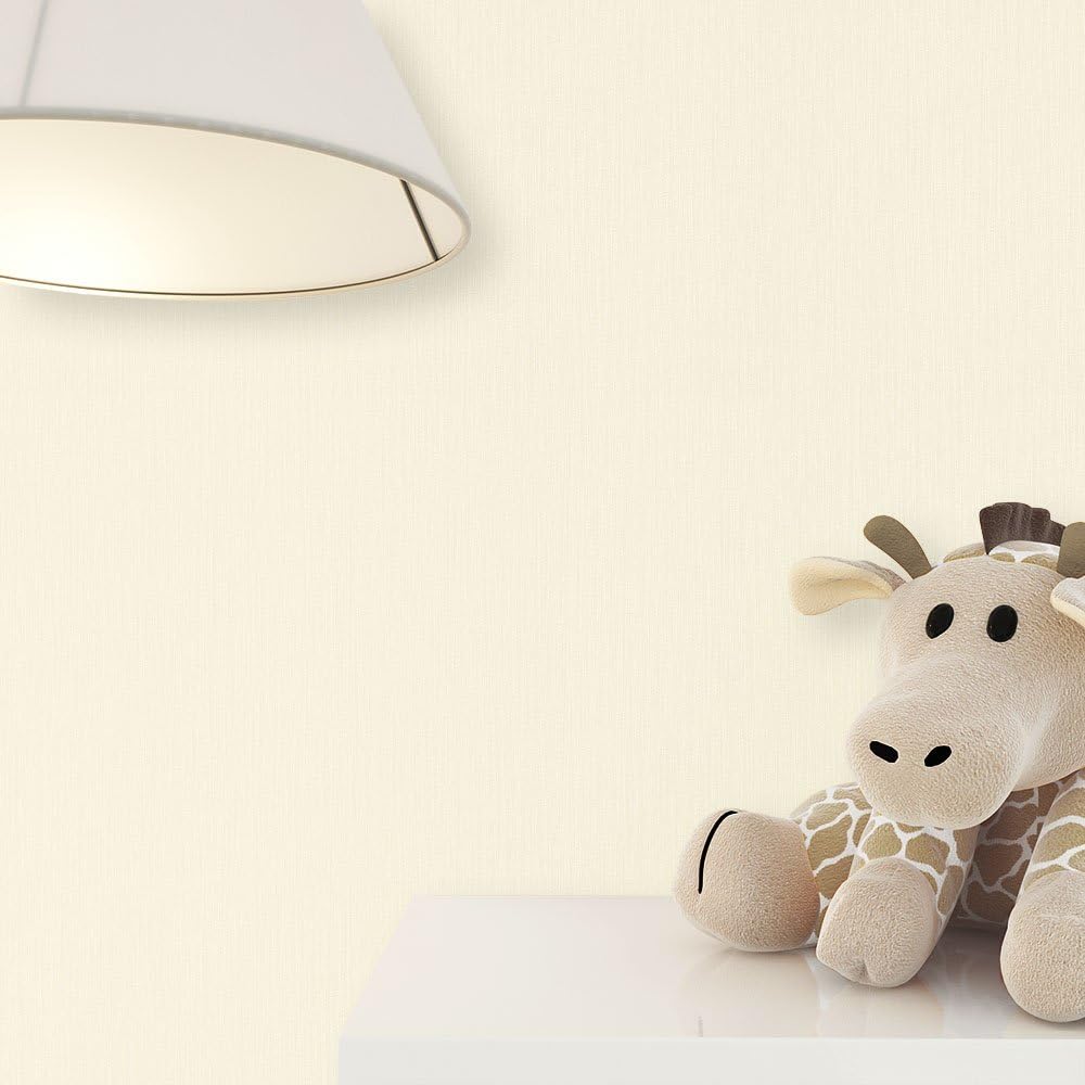 Newroom kids wallpaper, cream paper wallpaper for children with stripes, beautiful, modern and elegant look for babies, boys or girls including wallpaper advice.