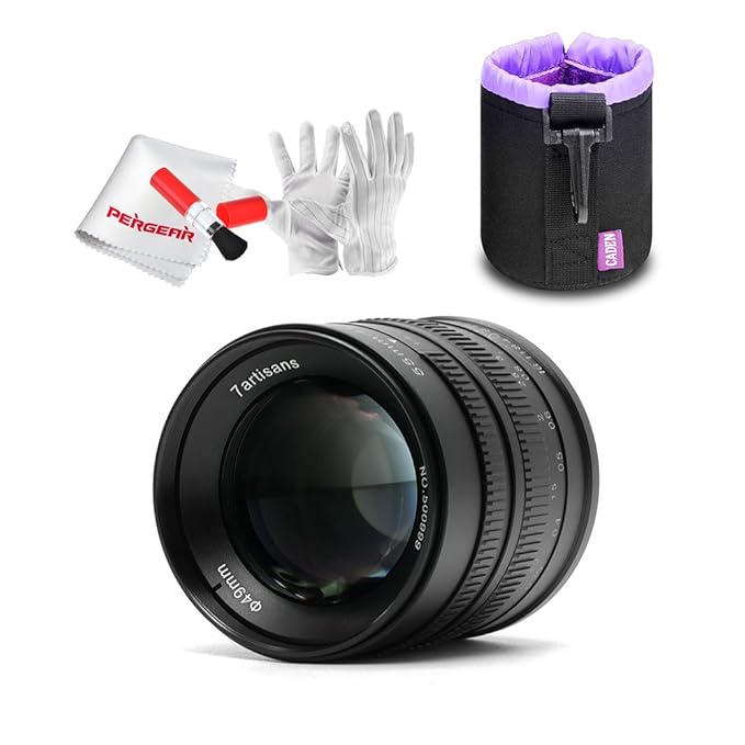 7artisans Manuelles Festobjektiv, APS-C 55 mm F1,4, für Fuji X Mount Kameras X-A1, X-A10, X-A2, X-A3, X-AT, X-M1, XM2, X-T1, 