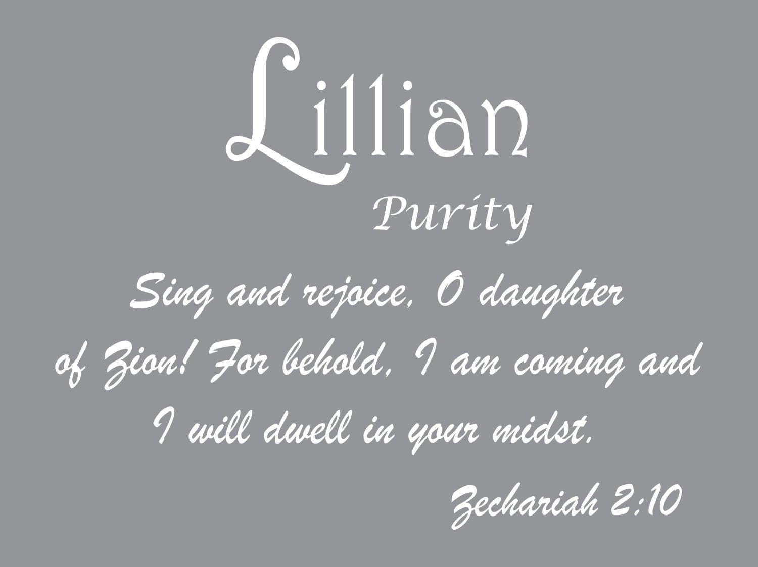 Amazon Com Baby Names Wall Decals For Lillian Displays The Meaning Of Names Learn The Lillian Name Meanings Of Baby Girl Names Or Boys Get This What Does My Name Mean Decal