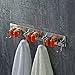 KES 3M Self Adhesive Mop and Broom Holder with 4 Hooks Wall Mount Stick On Sticky Garage Storage Wall Organizer Hanger Brushed Stainless Steel 3 Position, SBH200S3B-2