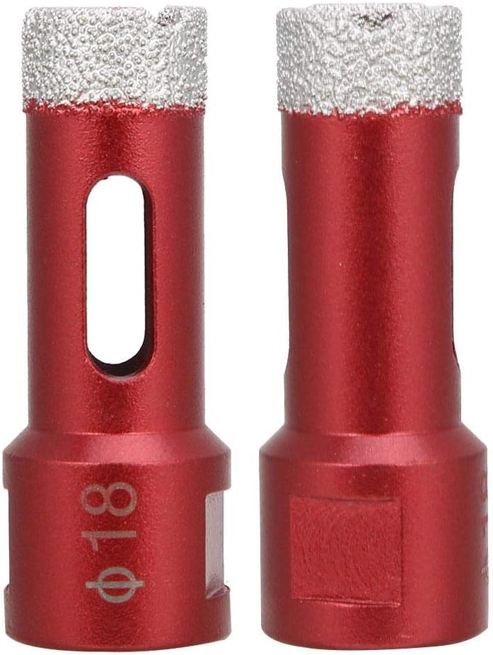 2Pcs Diamond Hole Saw Bits for Ceramic Tiles - 18mm Tile Drill Bit with M14 Female Thread, Compatible with Angle Grinders