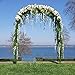Hotsaleglobal 12 Pcs Artificial Silk Wisteria Vine Rattan Hanging Flower for Wedding Party Home Decor(White)