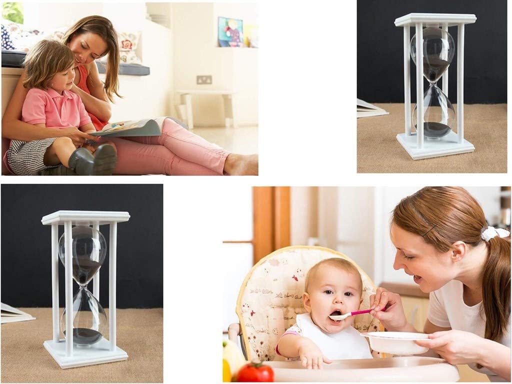 Lodunsyr Hourglass Timer for 30 Min Sandglass Timer 30 Minutes Decoration Festival Ornament for Kitchen Restaurant Living Room Home Closet Office Desk Bedroom Party Christmas New Year Black - Image 4