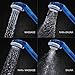 Shower Head - Universal Handheld Water Filter Shower Head with Replaceable 3-Stage Filter Cartridge To Remove Chlorine, Fluoride & Metals- Top Shower Water Purifier + BONUS: 1 Shower Filter (Blue)