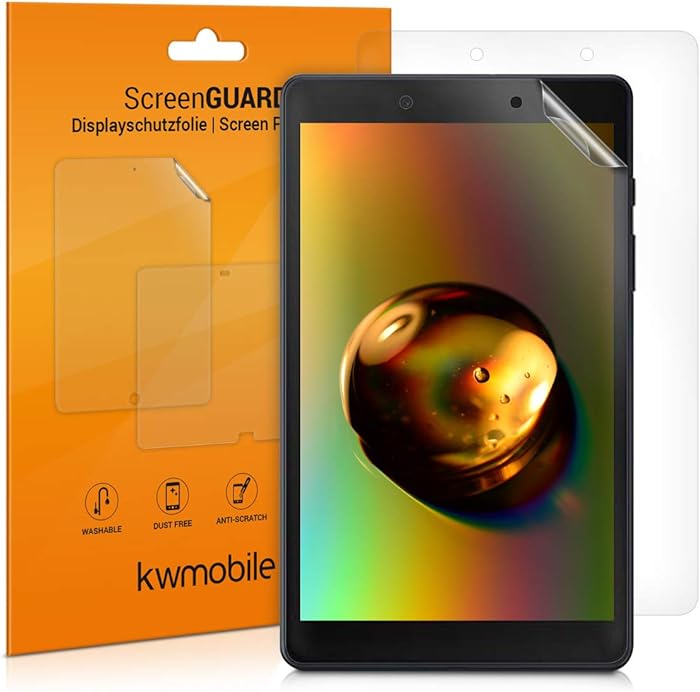 kwmobile 2X Screen Protectors Compatible with Samsung Galaxy Tab A 8.0 (2019) WiFi SM-T290 - Anti-Scratch, Anti-Fingerprint Matte Tablet Display Films