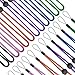YOUOWO Wrist Lanyard 6 Colours Adjustable Length,Small Strap 12 Pcs Short Lanyard For Keys Phone Cases Keychain USB,Pink,Green,Blue,Orange,Purple,Black