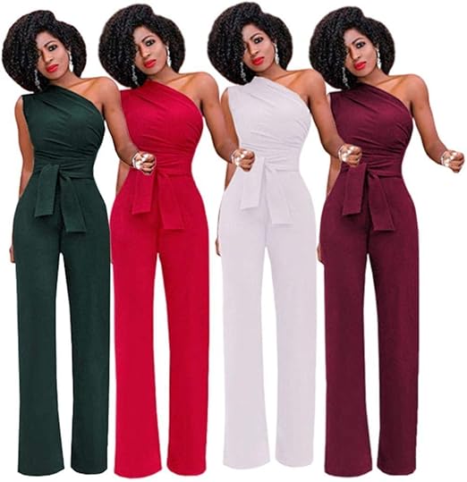 one shoulder jumpsuit amazon