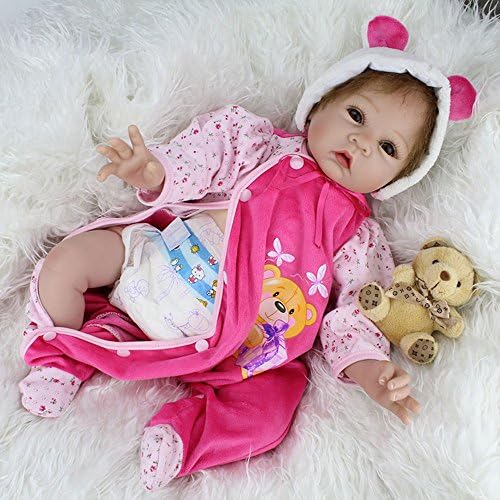 OtadDolls 22inch babies reborn dolls girl silicone baby real newborn toddlers Kids magnetic toy eyes open Lifelike