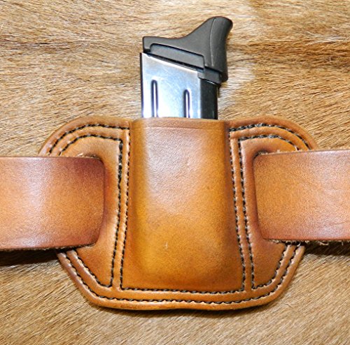 Leather - Magazine Ammunition Pouch, Fits Ruger SR9C 9mm or SR40C .40cal cartridge mags