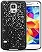 Galaxy S5, iSee Case (TM) Bling Bling Glitter Glam Sparkle TPU Full Cover Protective Case for New Samsung Galaxy S5 SM-G900 (S5-Glitter Black)