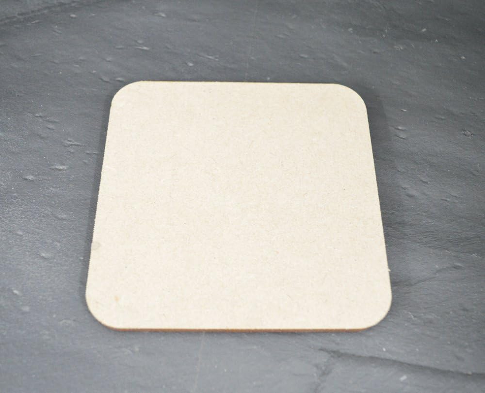 Apex Laser Ltd Blank Coaster 10 pack - MDF, paintable 100mm x100mm x 4mm