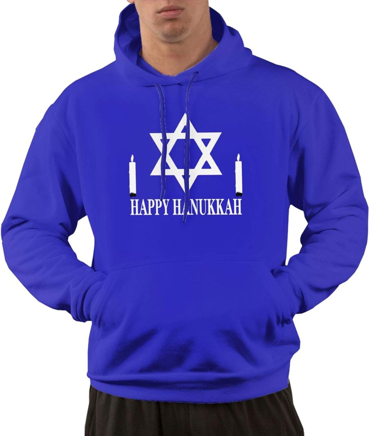 N/A/ Happy Hanukkah Holiday Men's Hoodie Hooded Sweatshirt