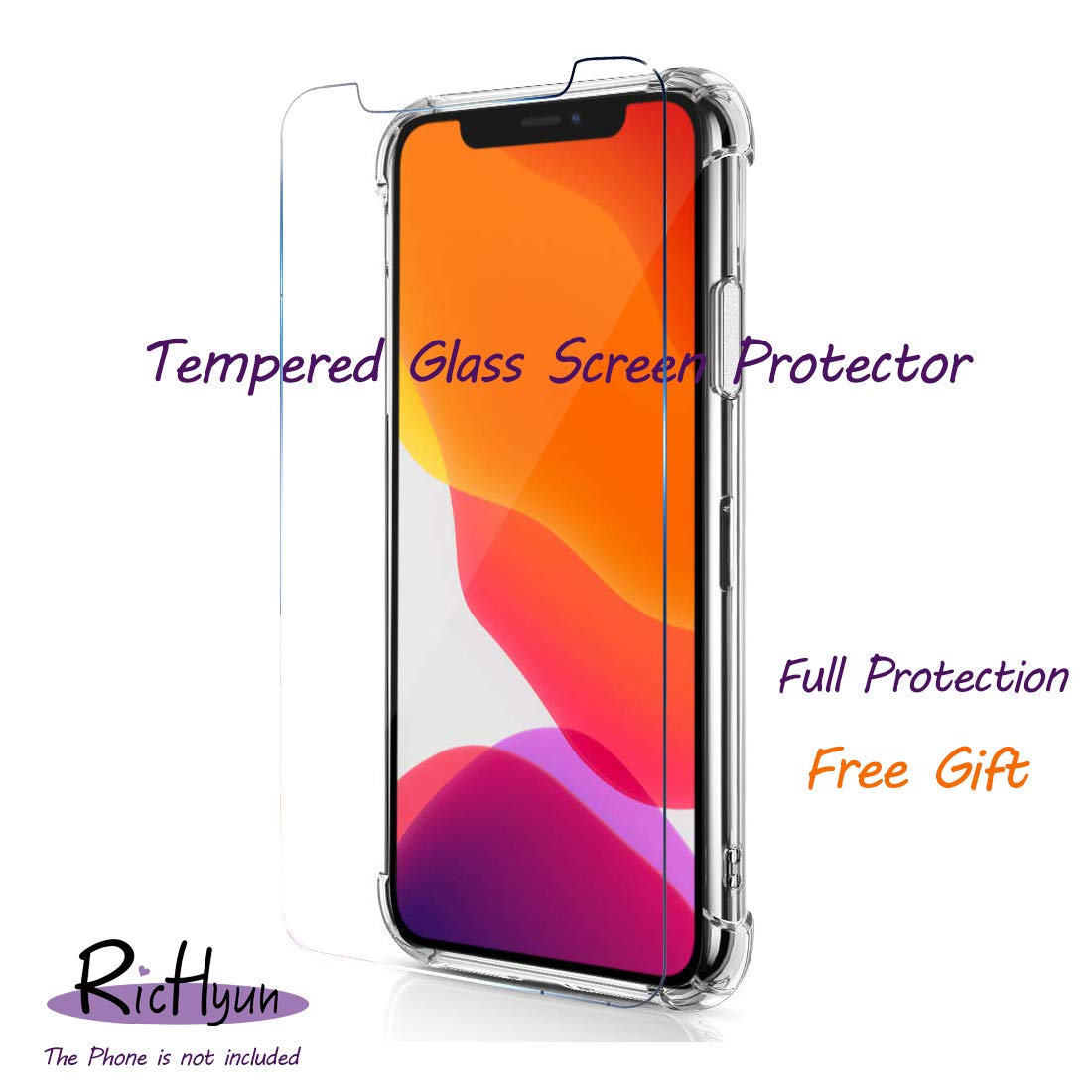 RicHyun Sunflower Case for iPhone 11, Yellow Floral Pattern Soft Flexible TPU Protective Case for iPhone 11 2019