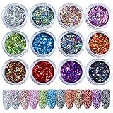 BORN PRETTY 1 Box Rhombus Nail Flakies Colorful Glitter Paillette Nail Art Sequins Flakes