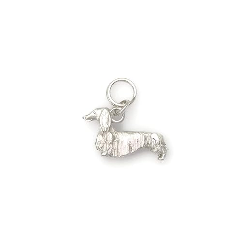 Amazon Com 14kt Long Haired Dachshund Charm Gold Long Haired