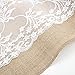 Newdanceus 12X108 Set of 5 Burlap Lace Hessian Table Runner Rustic Natural Jute Country Wedding Party Dining Table Decoration Christmas Decoration Table Runner