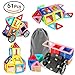 Magnetic Building Blocks, KAMOTA Clear Color 51 Piece Magnet Tiles Set Toy - STEM learning - Educational Construction Engineering, Staking Building Play for Kids - Best Creative DIY Toy Gift